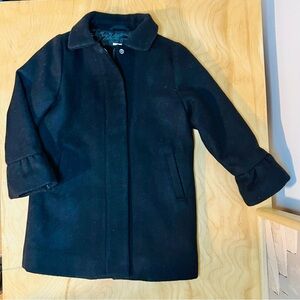 Baby Gap Black Wool Blend Zipper Front Coat Toddler 4